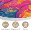 Kat - Kimono - Bloemen - Roze Akoestische PET Vilt - Rond klein -closeup_NL