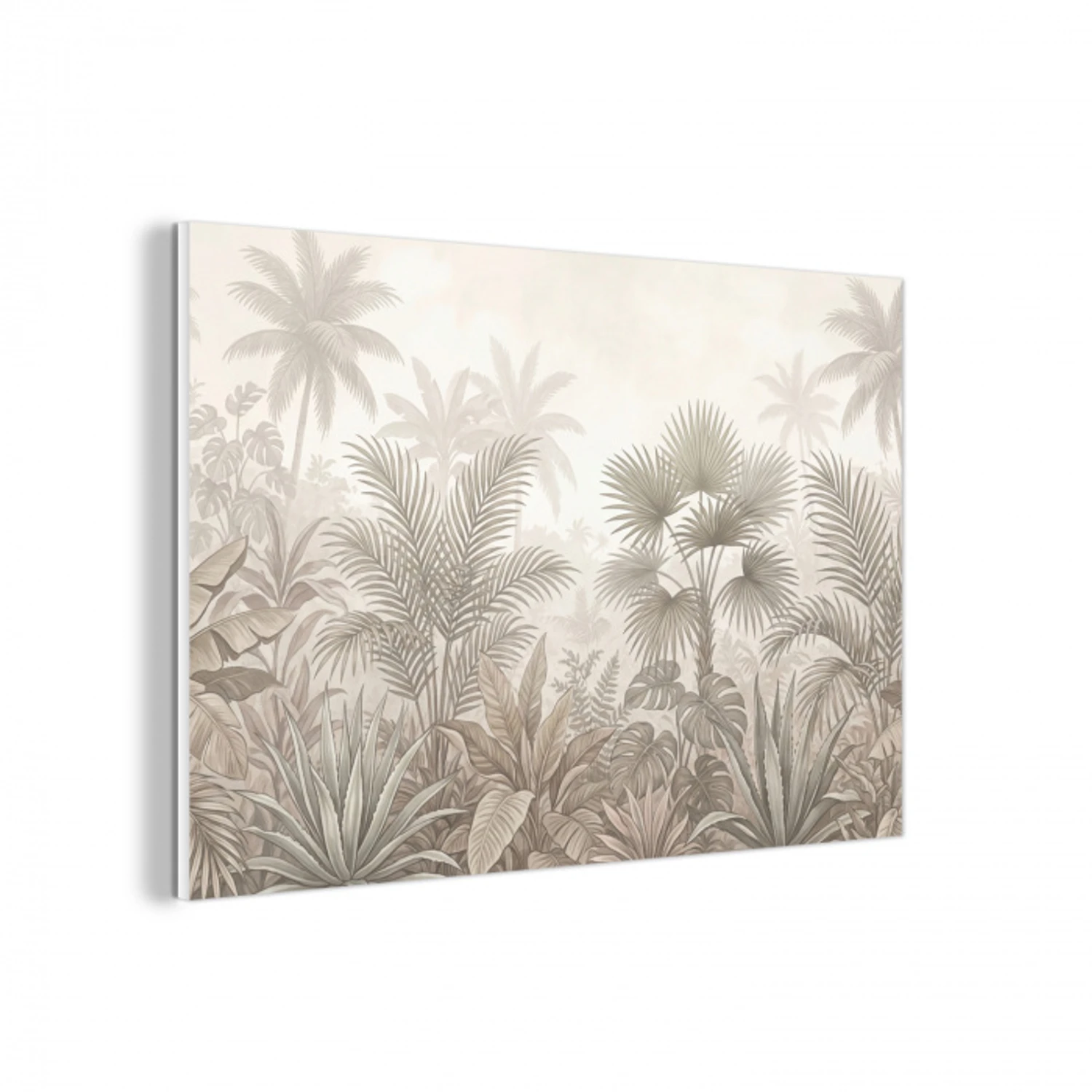 Jungle - Tropisch - Natuur -Vintage - Beige forex 5mm xxl -3d