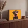 Hond - Oranje - Roos - Valentijn Light Box met batterij (Wandlamp) middel -sfeer2