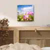 Bloemen - Wei - Paars - Gras - Wit - Wolken - Blauw plexiglas 5mm klein -sfeer4