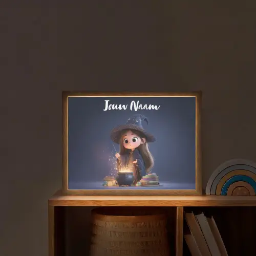 Tovenares - Magisch - Blauw - Toveren Light Box met batterij (Wandlamp kind) middel -sfeer1_kind