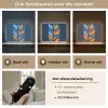 Abstract - Bladeren - Blauw Light Box met batterij (Wandlamp) middel -USP_lichtkleurNL