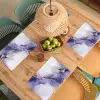 Paars - Modern - Marmer - Abstract Placemat vinyl groot -zzsfeer5_Kitchenyeah-website