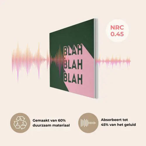 Donkergroen - Tekst - Schaduw - Grafisch PET vilt klein -USP_NL