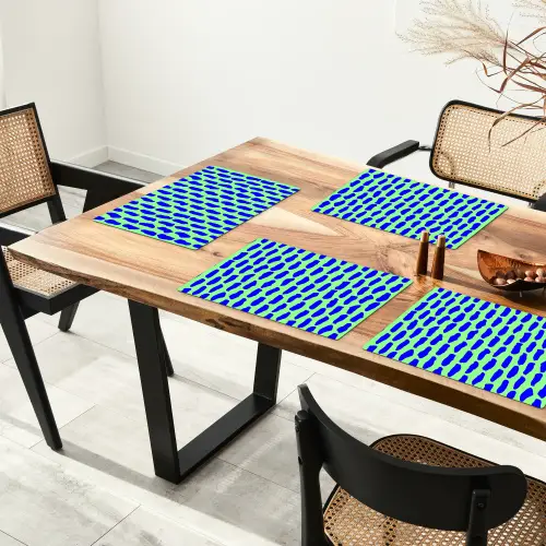 Vlekken - Groen - Blauw - Neon Placemat vinyl groot 368 -zzsfeer4_Kitchenyeah-website