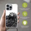Koeien - Zwart - Wit Hoesje iPhone 16 Pro Max met koord klein -sfeer2_NL