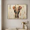 Olifant - Slurf - Mozaïek - Abstract Textielframe zwart klein -sfeer2