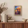 Schotse hooglander - Koeien - Dieren - Kunst Light Box met kabel (Tafellamp) klein -sfeer2