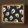 Oesters - Zwart - Vissen - Goud Light Box met batterij (Wandlamp) middel -z3d_website