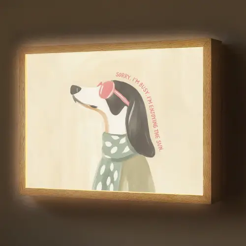 Quote - Hond - Zonnebril Light Box met batterij (Wandlamp) middel -z3d_website