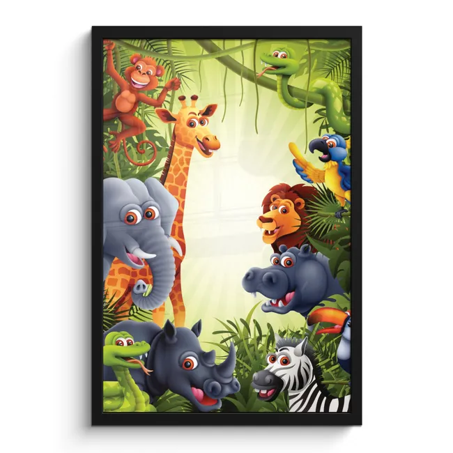 Photo Frame - Jungle - Boys - Girls - Baby - Elephant - Lion - Giraffe