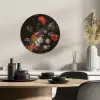 Stilleven met bloemen en een horloge KitchenYeah - Keuken - Wandcirkel Forex klein -sfeer2