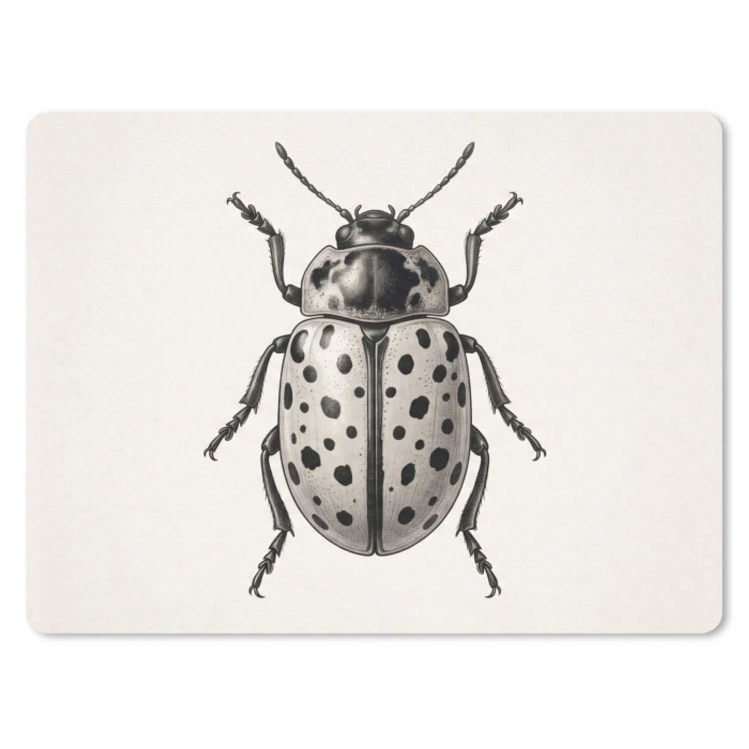 Kever - Insect - Vintage muismat rubber klein -3d