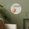 Cupcake - Zoet - Kers Akoestische PET Vilt - Rond klein -sfeer2