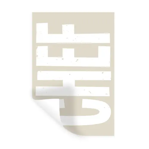 Wit - Chef - Decoratie - Japandi Muursticker klein -3d