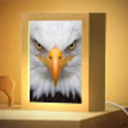 Amerikaans - Zeearend - Portret - Geel Light Box met kabel (Kinderlampje) klein -zzzz_3d_website