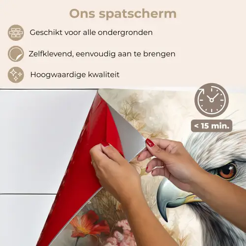 Arend - Adelaar - Vogel - Bloemen - Natuur keuken achterwand spatscherm klein -spatscherm_NL