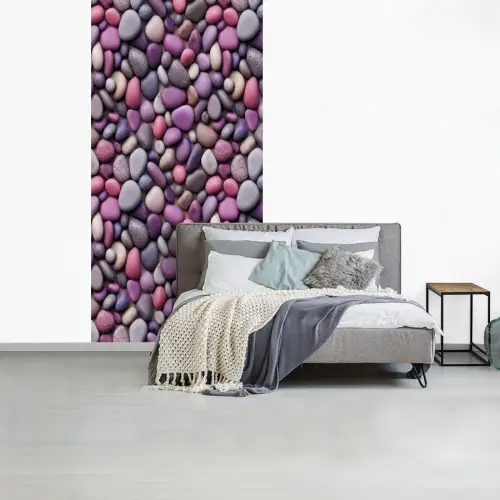 Kiezels - Paars - Roze fotobehang vinyl groot 64 -slaapkamer
