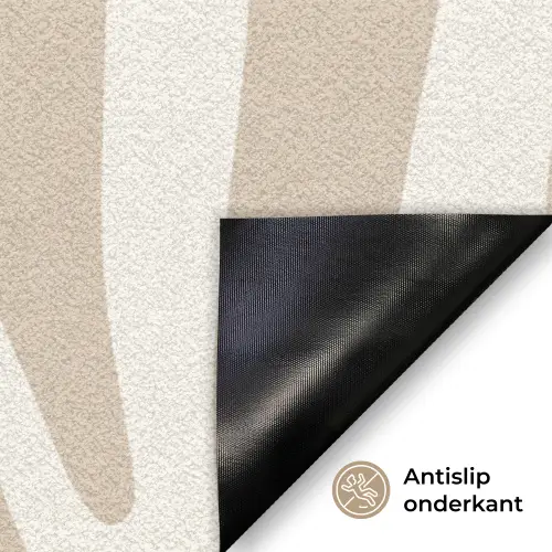 Zebraprint - Beige - Wit - Dierenprint Deurmat klein -antislip_NL