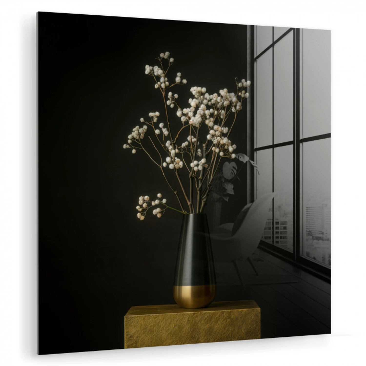 Bloembollen - Wit - Vaas - Minimalistisch plexiglas 5mm klein -zzzproduct_nieuw