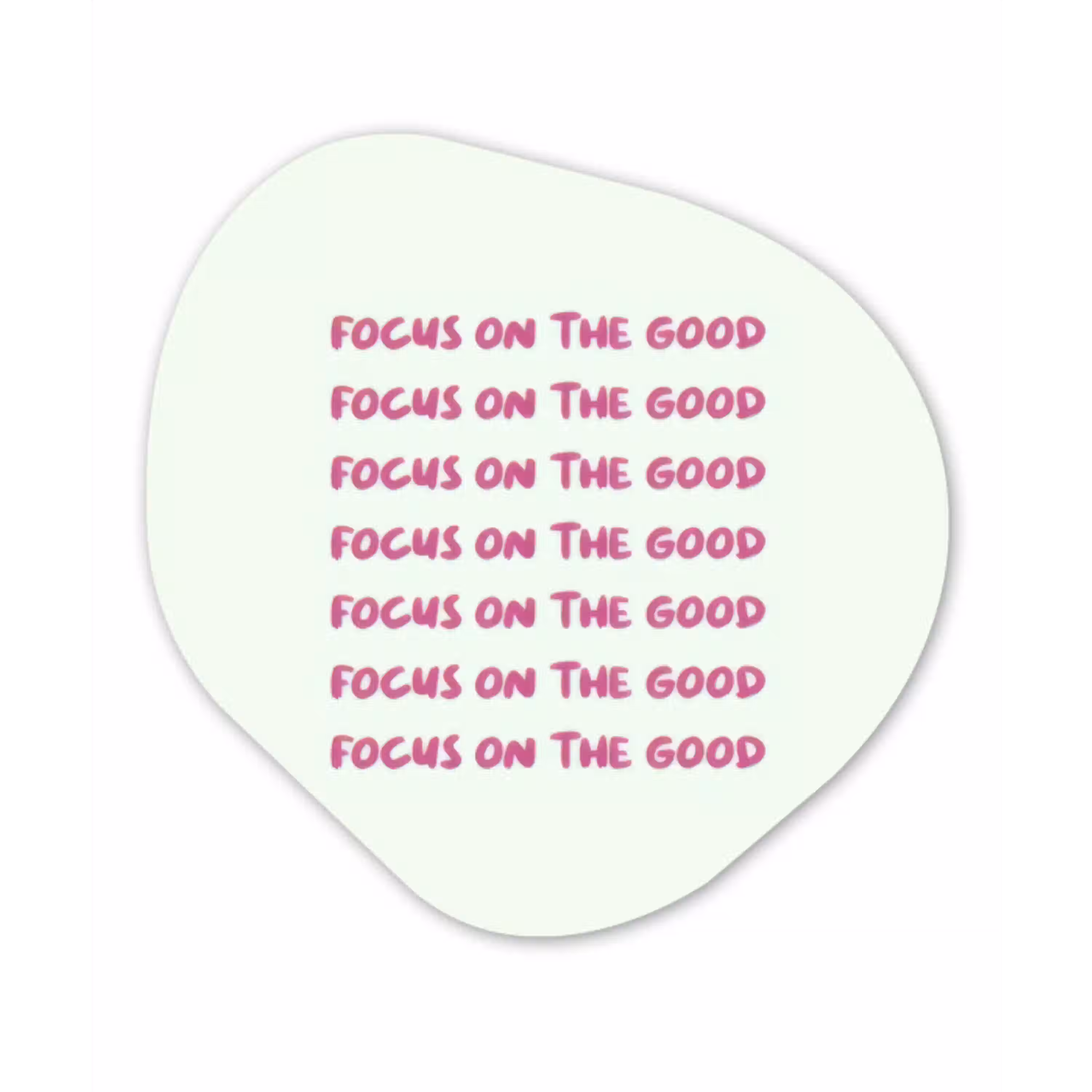 Focus on the good - Roze Wandcirkel Organisch Forex 3mm klein -3d