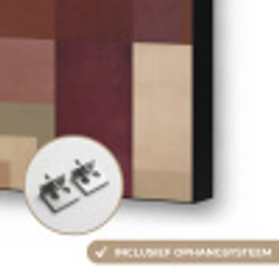 Modern - Geometrie - Kleurrijk Textielframe zwart klein 947 -USP_ophangsysteemNL