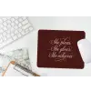 She plans she glows she achieves - Rood - Cursief muismat rubber klein -witbureau