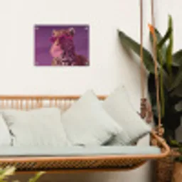 Panter - Zonnebril - Kauwgombel - Roze tuinposter los doek klein -sfeer7