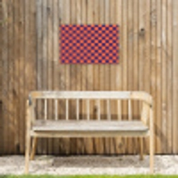 Patroon - Klassiek - Paars Tuinposter op houten frame 2 cm dik klein 845 -sfeer4