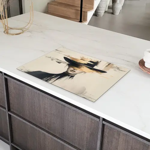Vrouw - Hoed - Verf Inductie beschermer vinyl 3mm klein -sfeer8