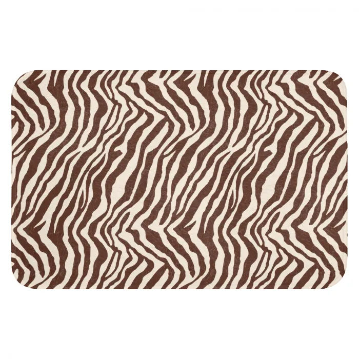 Zebra - Patroon - Zwart - Wit Badmat klein 997 -3d