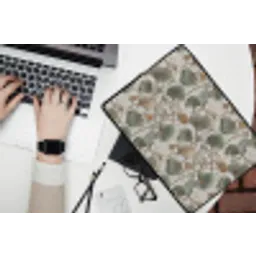 Elegant - Bladeren - Groen laptophoes neopreen klein 279 -bureau