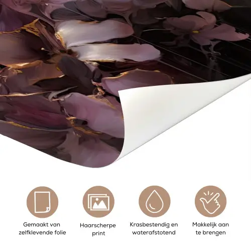 Bloemen - Roze - Stilleven - Kunst deurposter klein -closeup_NL