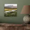 Berglandschap - Rivier - Bos aluminium wit klein -sfeer2