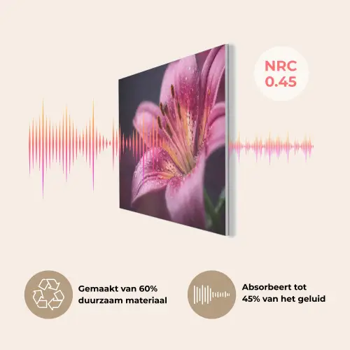 Roze - lelie - Dauwdruppels PET vilt klein -USP_NL