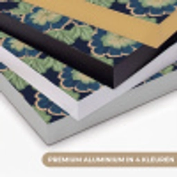 Bloemen - Borduurwerk - Patroon - Blauw - Groen Textielframe zwart klein 947 -USP_kleurenNL