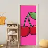 Kers - Roze - Fruit deurposter klein -sfeer4