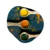 Specerijen - Lepel - Kruiden - Bruin - Geel - Groen Wandcirkel Organisch Forex 3mm klein -3d