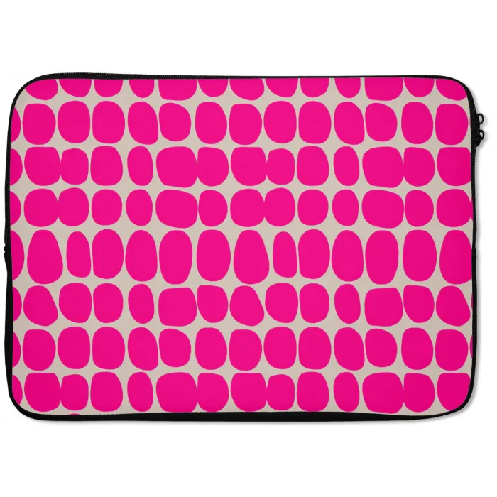 Stippen - Patroon - Roze laptophoes neopreen klein 279 -zkaufland3dotto