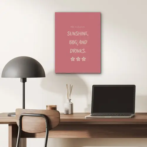 BBQ - Quote - Roze - Zomer PET vilt klein -sfeer5
