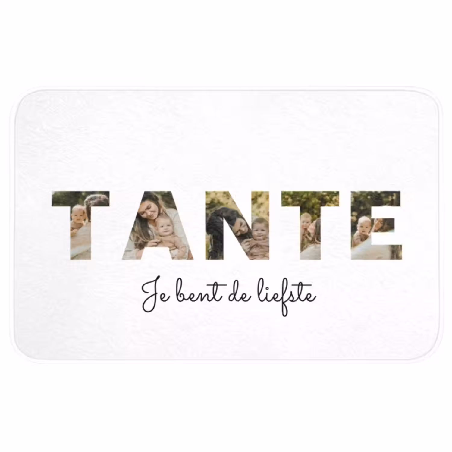 Gepersonaliseerde Wc Mat - Tante - Lettercollage