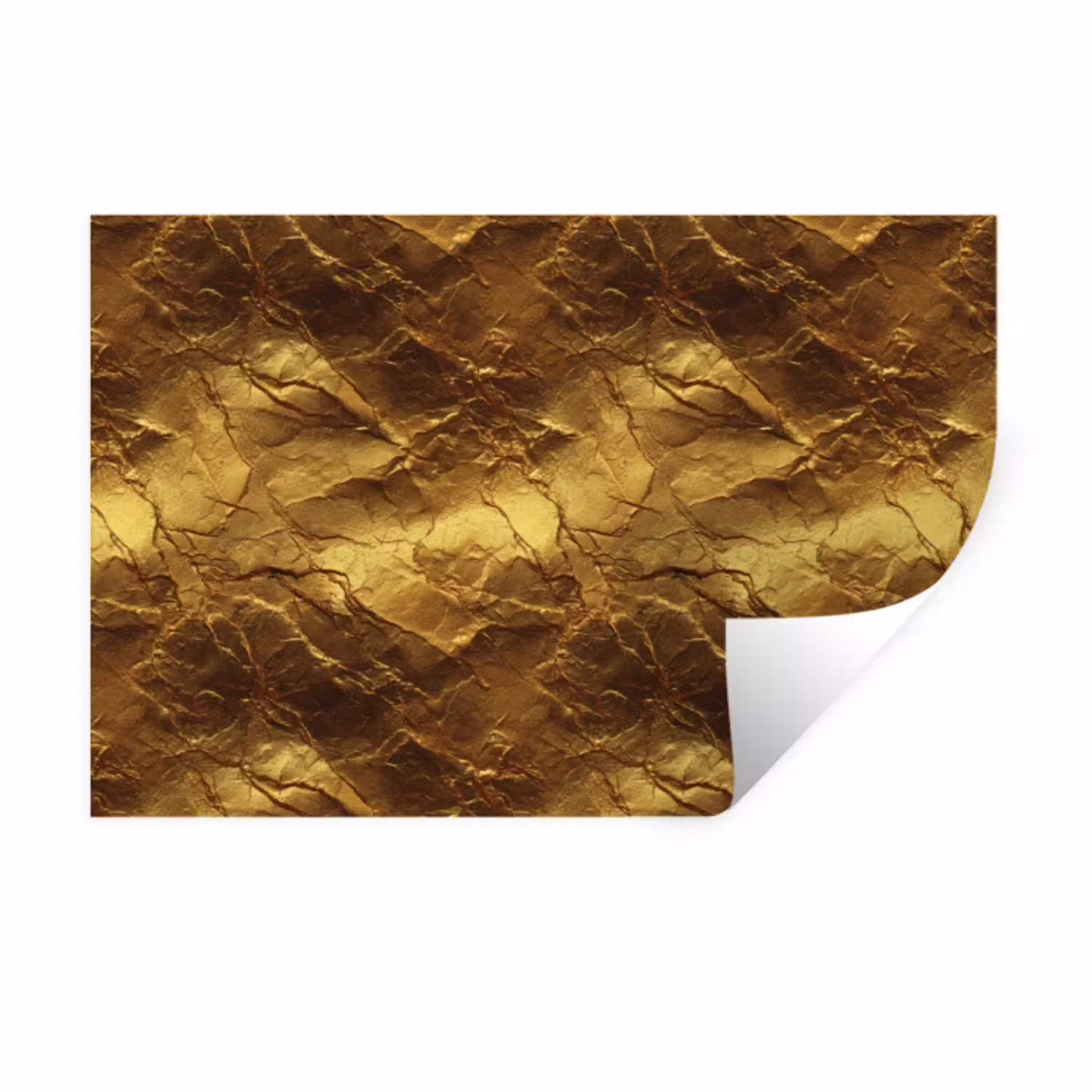 Bladgoud - Textuur  - Goud Muursticker klein 286 -3d