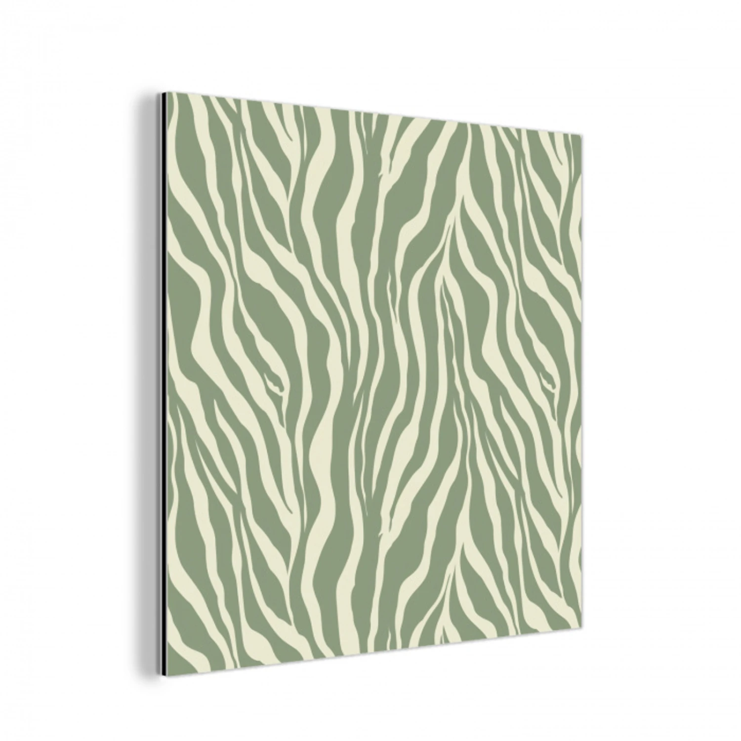 Zebra - Motief - Groen aluminium wit klein 46 -3d
