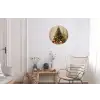 Kerstboom - Versierd - Kleurrijk Wandcirkel aluminium klein -woonkamer
