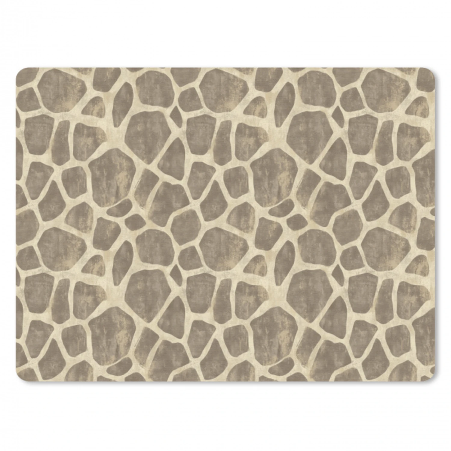 Giraf - Patroon - Beige - Bruin muismat rubber klein 262 -3d