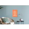 Tekst - Gestreept - Oranje - Zomer Muursticker klein -plant