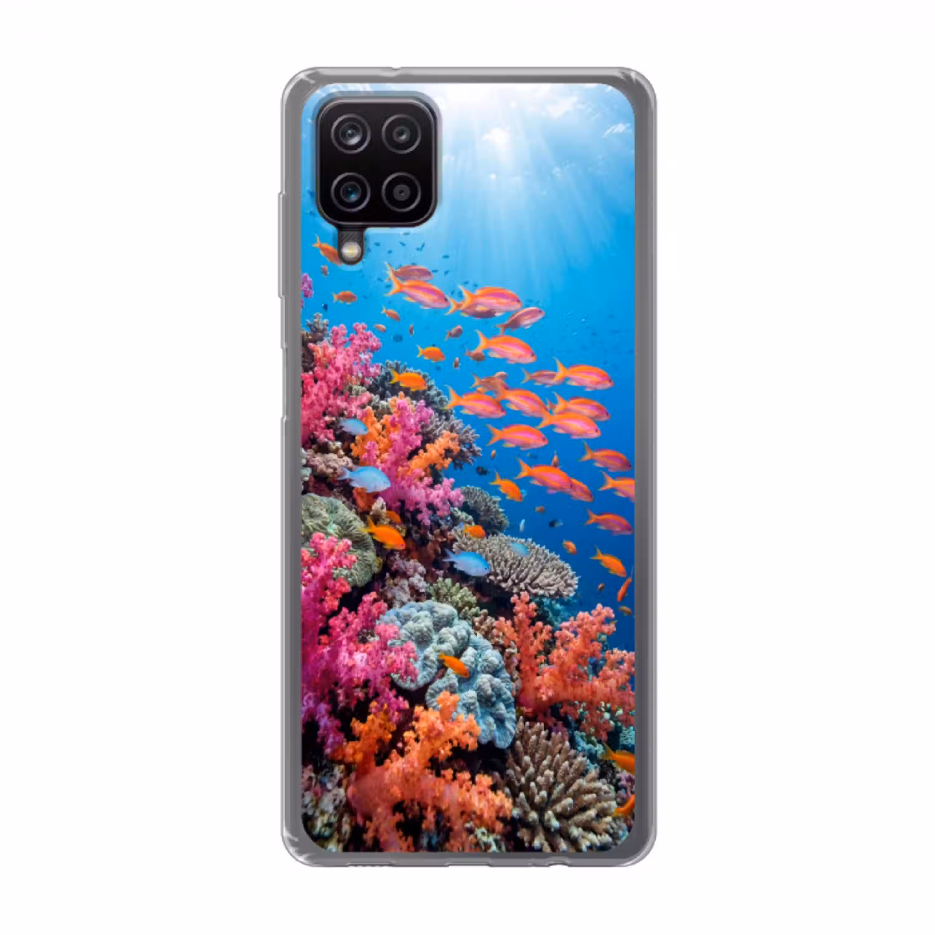 Onderwater - Koraalrif - Vissen - Oceaan - Natuur Telefoonhoesje Samsung Galaxy A12 klein -3d
