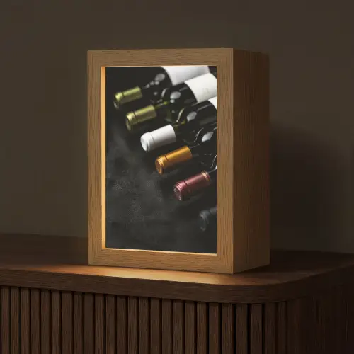 Wijn - Flessen - Variatie - Smaken Light Box met kabel (Tafellamp) klein -z3d_website