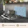 Organisch - Patroon - Blauw keuken achterwand spatscherm klein 900 -usp_NL