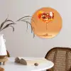 Drank - Oranje - Glitter - Disco Wandcirkel kunststof plaat 5mm dik klein -sfeer4